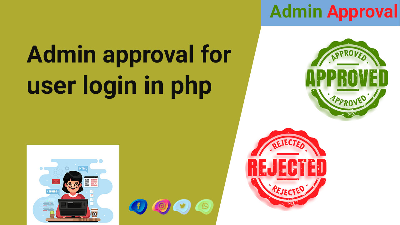 admin approval for user login in php
