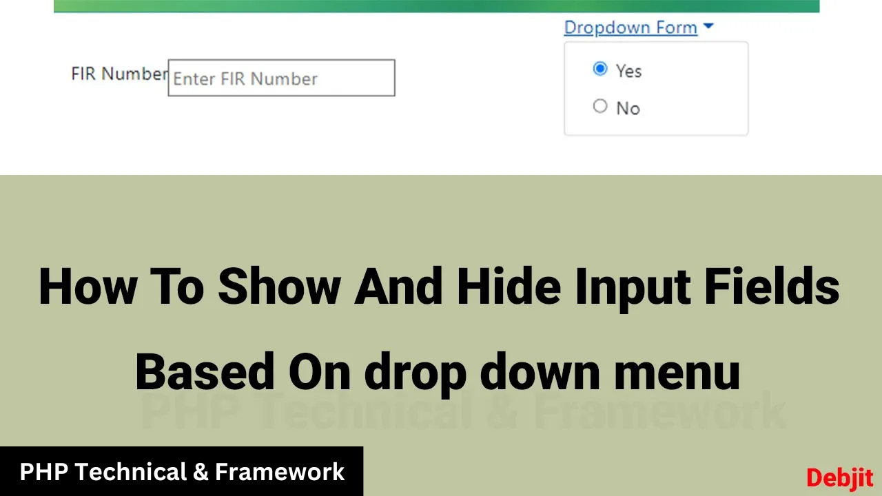 display form fields based on dropdown selection javascript