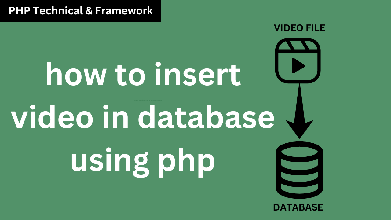 how to insert video in database using php