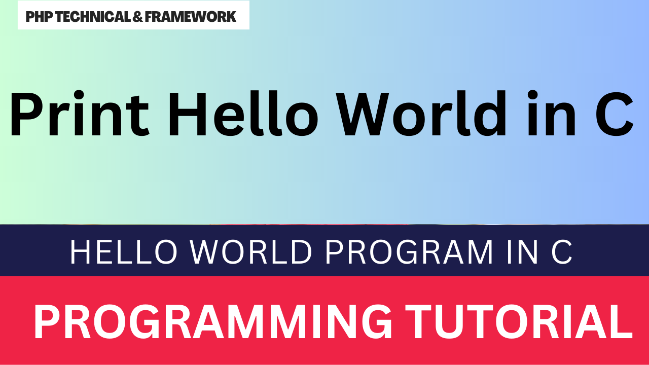 Hello world program in C