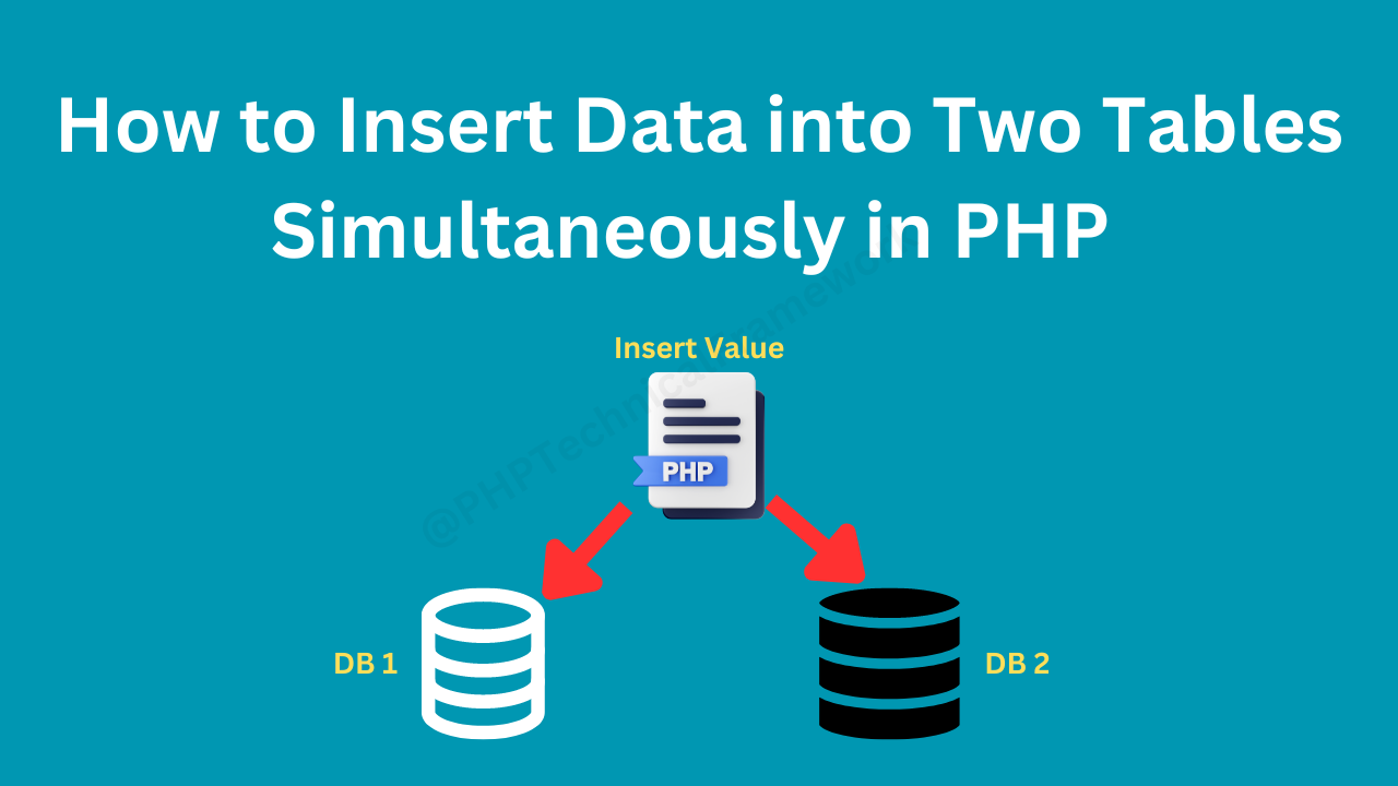 how to save data in multiple databases using php