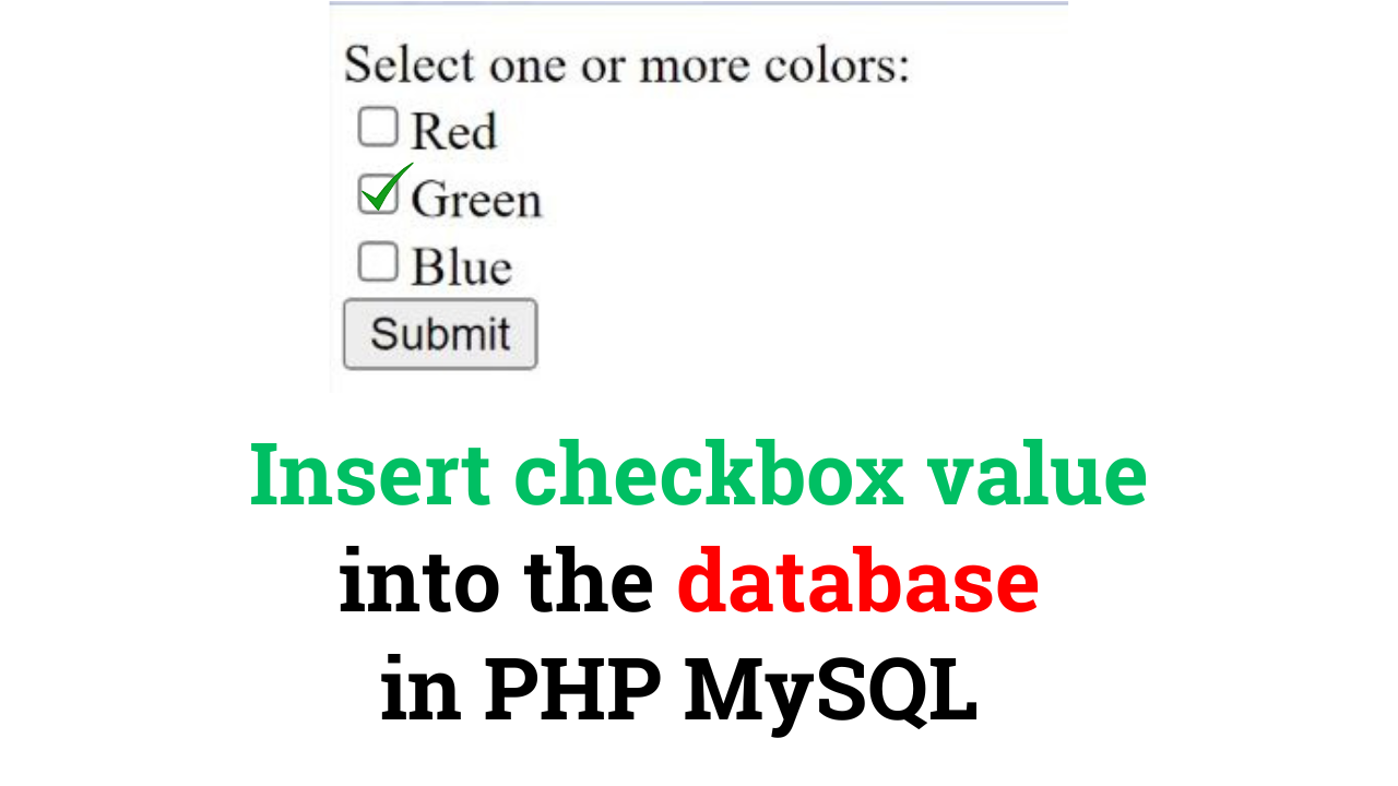 save checkbox value database in PHP