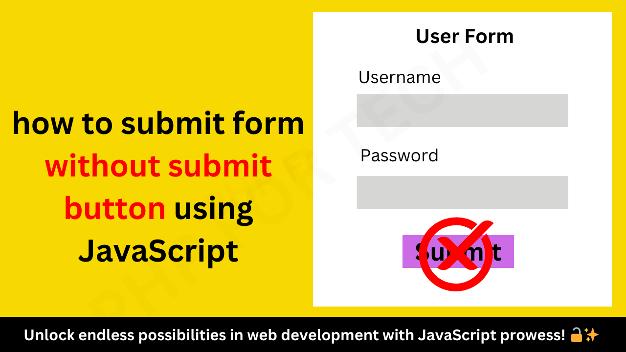 how to submit form without submit button using JavaScript