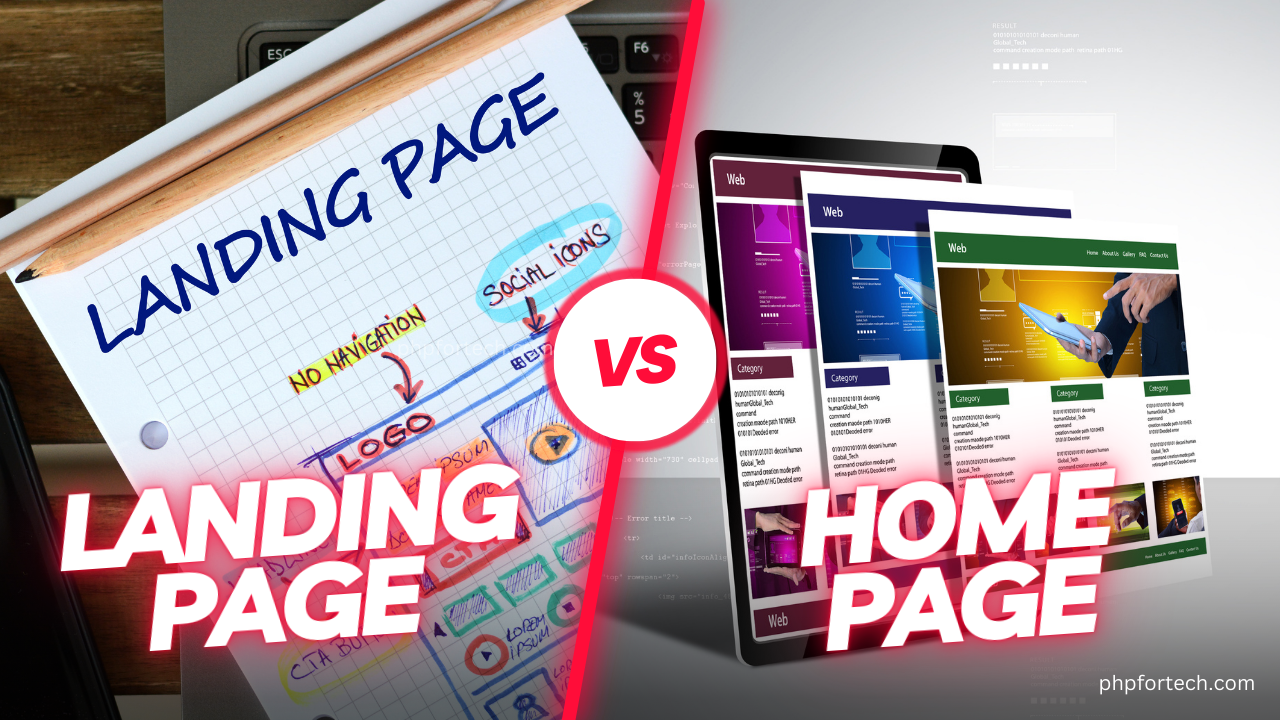 What is the Key Function of a Landing Page Versus a Home Page